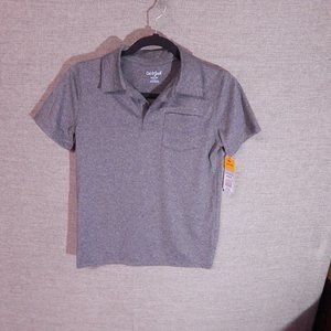 CAT & JACK Boys Shirt == NWT == Size Medium 8 / 10 == Gray W/ Slight White Weave